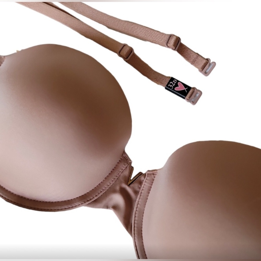 Victoria's Secret Nude Bra Strapless with removable straps underwire 32D